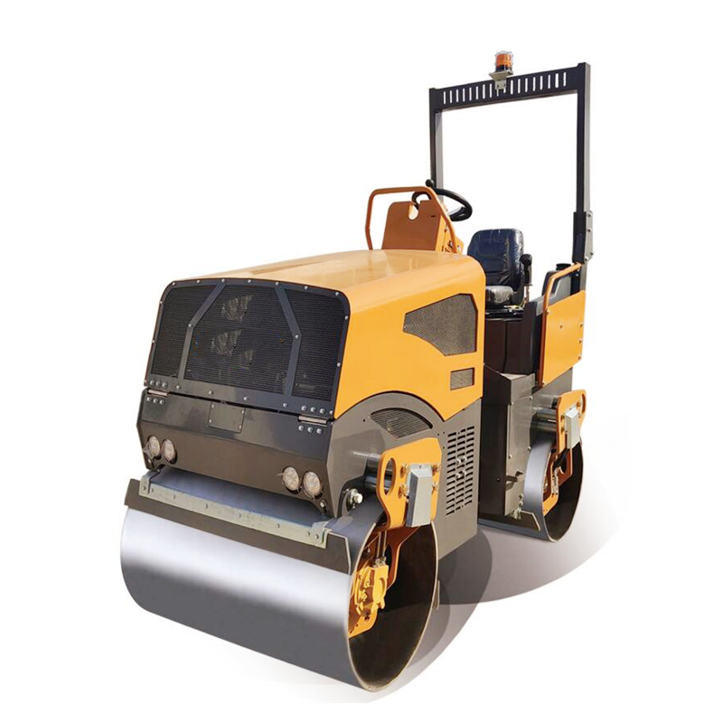 Diesel Engine Concrete Compactor Double Drum Hydraulic Vibrating Drum Compactor 1 Ton 1.5 Ton 2 Ton Mini Road Roller