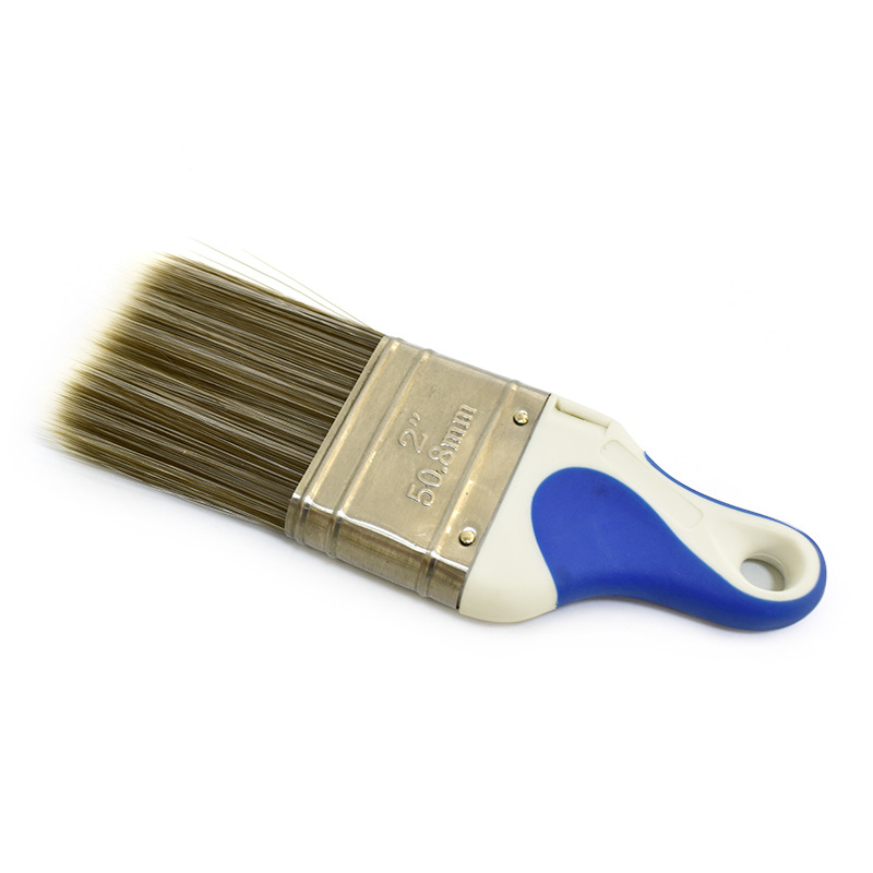 Promotional Paint Sundries 2 in Short Angle Paint Brush Portable Bristle Brushes with TPR Handle for Wall Decoration